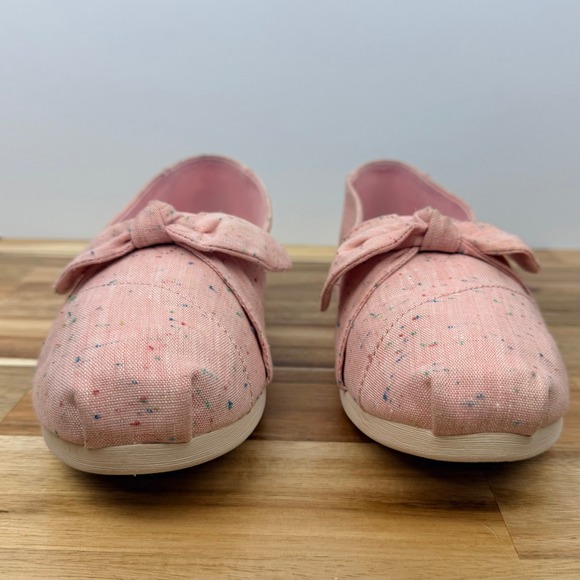 Toms Women's Pink Confetti Ballet Flats Shoes Size 10 - Picture 3 of 9